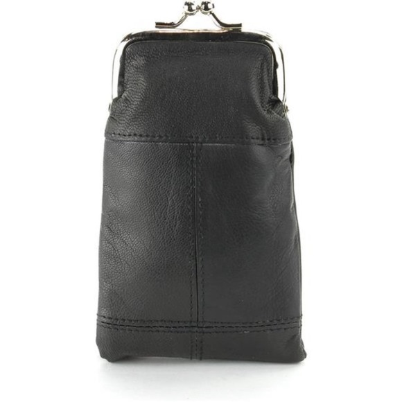 Womens Genuine Leather Cigarette Case & Lighter Holder with Twist Clasp Purse - Picture 2 of 8